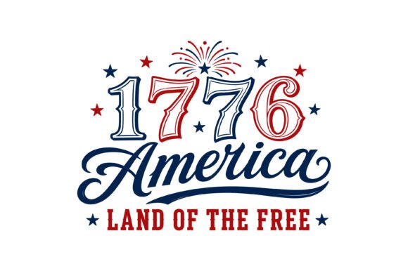 1776 America Free Design: A Patriotic Typography Collection