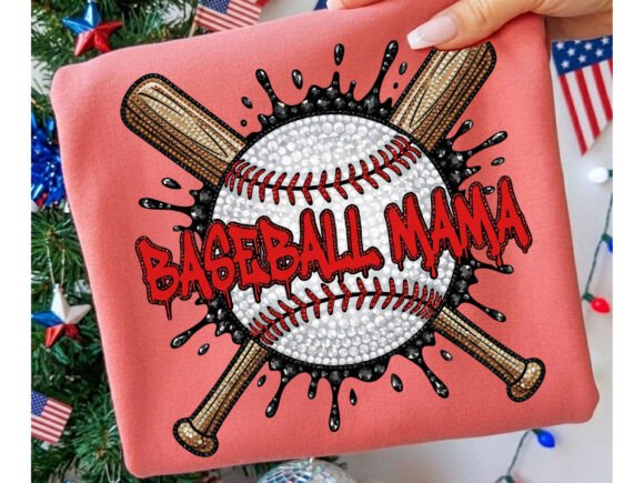 Baseball Mama Game Day Splatter Design: A Dynamic Visual Asset