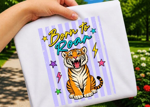 Born to Roar Tiger Retro Design: Unleashing Visual Impact