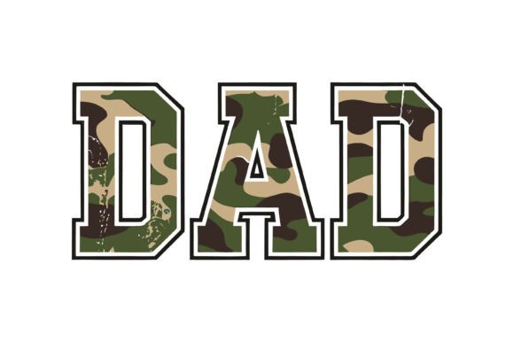 Camo Dad Typography Design: A Bold Visual Asset for Creative Projects
