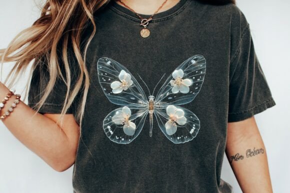 Elegant Crystal Flower Butterfly Design for Modern Projects