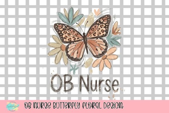 Elegant Tribute: The OB Nurse Butterfly Floral Design