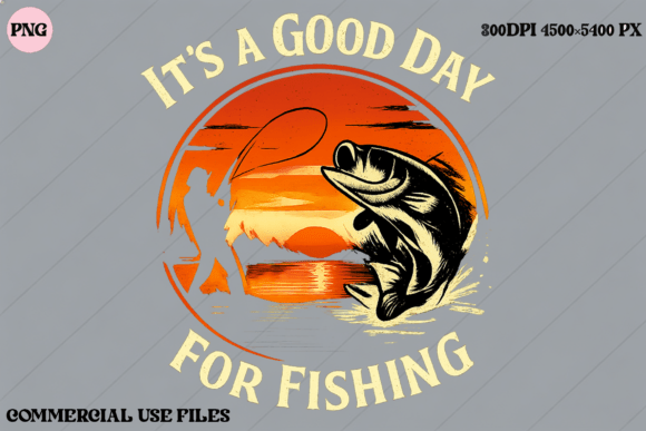 Elevate Your Projects with Fishing Sunset Bass Catch Design
