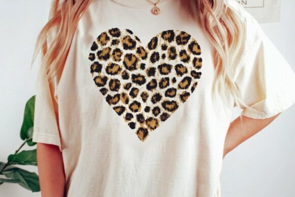 Leopard Print Heart Design Png: A Bold Graphic Asset