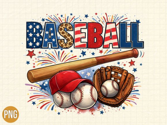 Patriotic American Baseball Design PNG: Creative Asset Guide