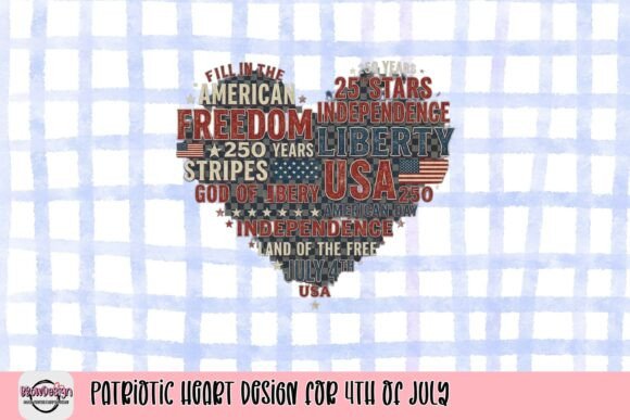 Patriotic Heart Design: A Visual Salute to American Spirit
