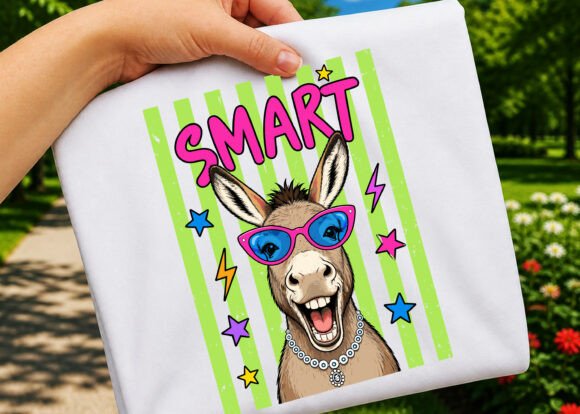 Smart Donkey Funny Humor Shirt Design: A Graphic Designer's Playful Asset